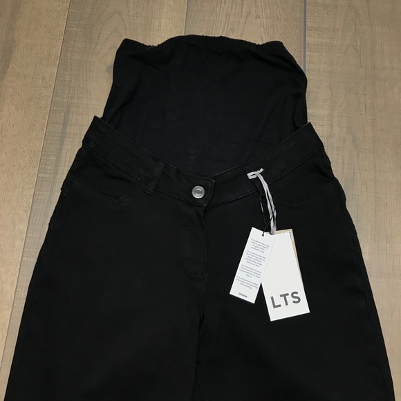 Long Tall Sally LTS Maternity Jeans Womens Size US 4 Long UK 8 Black Denim NEW - Picture 6 of 12